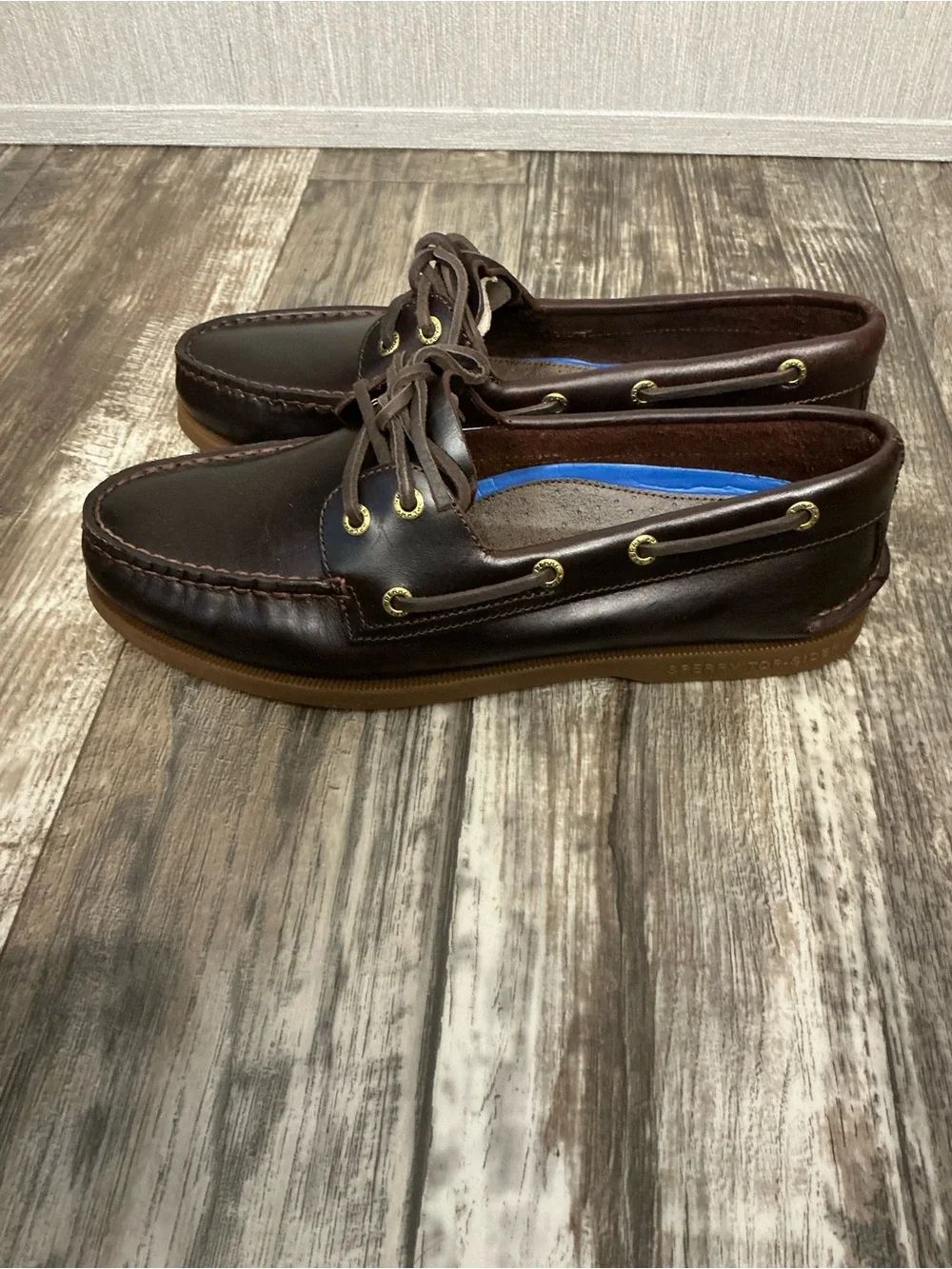 Classic Sperry Topsider Men's Brown Leather Boat Shoes Size 8